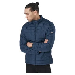 Jjeace Spring Puffer Collar Sn Navy Blazer