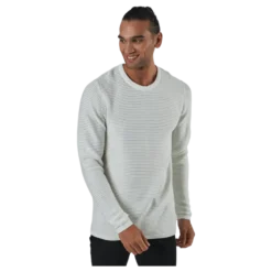 Jjewind Knit Crew Neck Cloud Dancer
