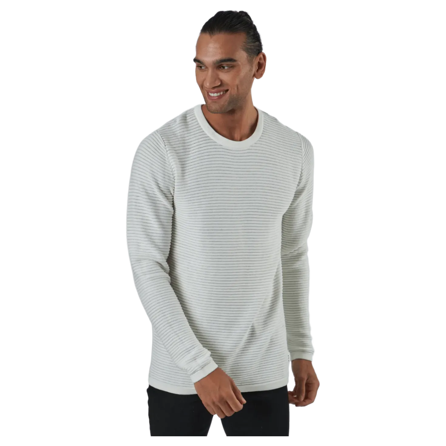 Jjewind Knit Crew Neck Cloud Dancer