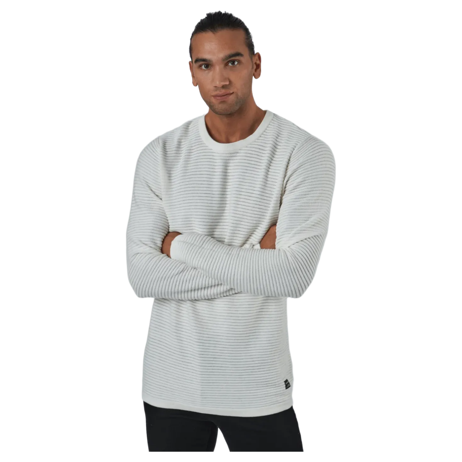 Jjewind Knit Crew Neck Cloud Dancer