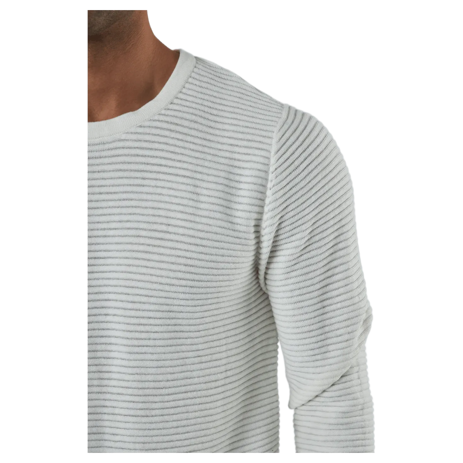 Jjewind Knit Crew Neck Cloud Dancer
