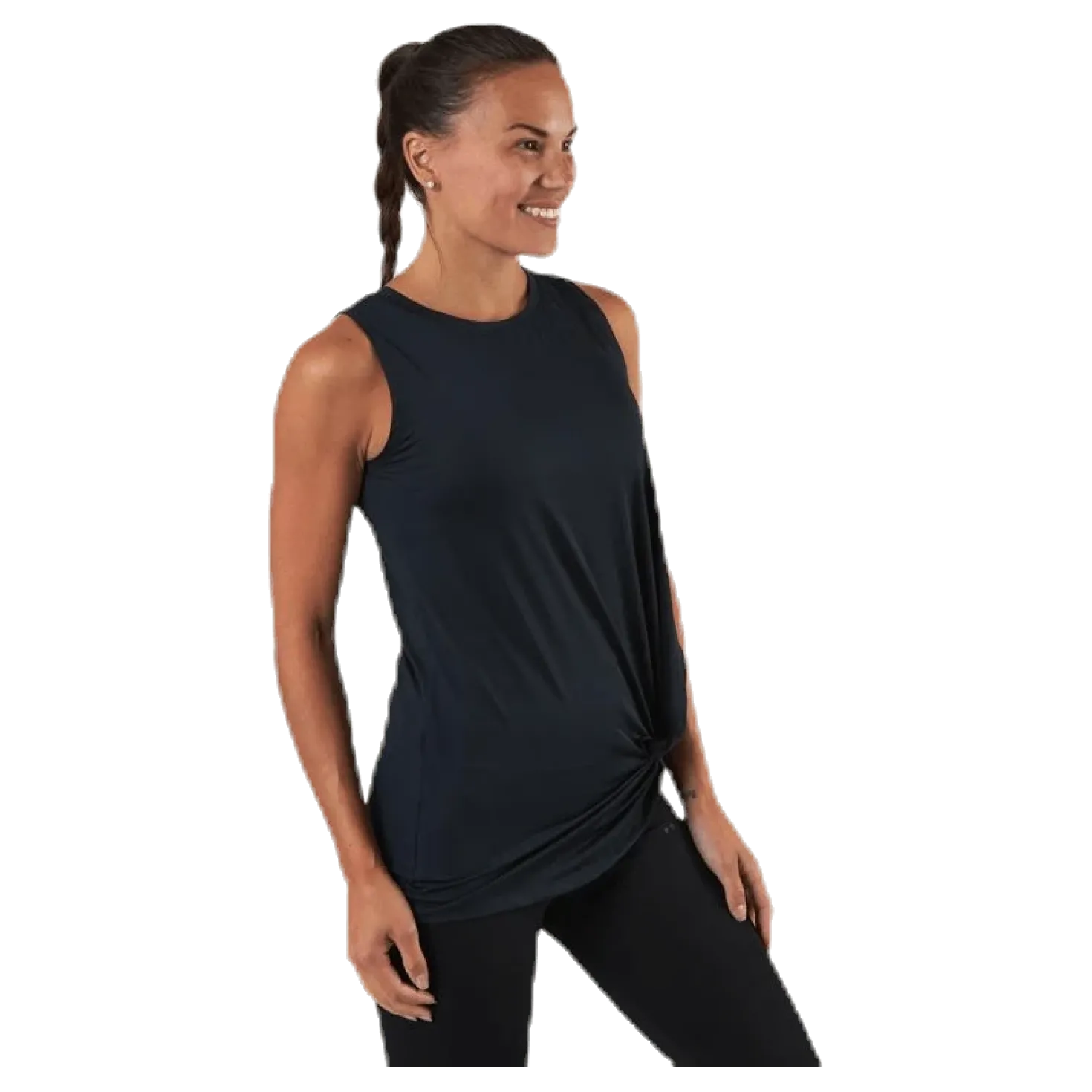 Jolie Knot Singlet Black