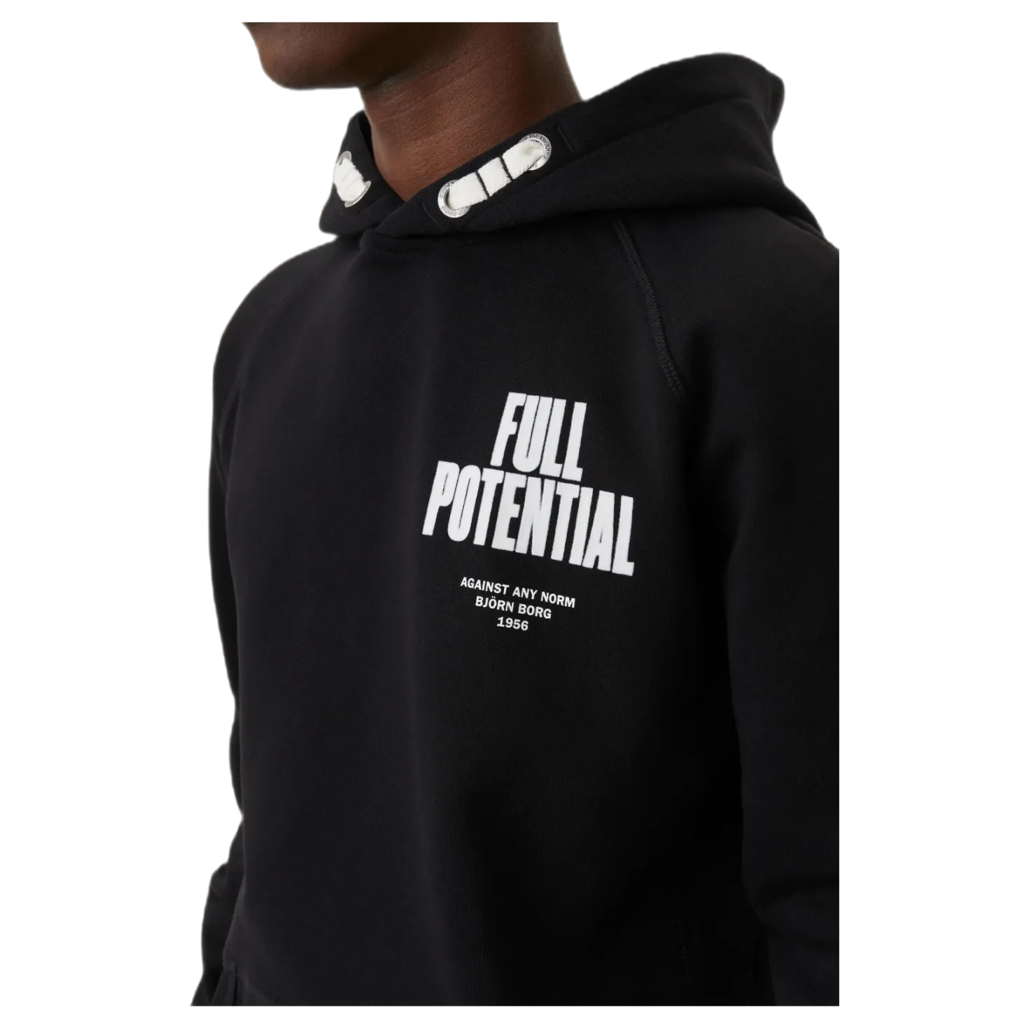 Jr Borg Sport Hoodie Black