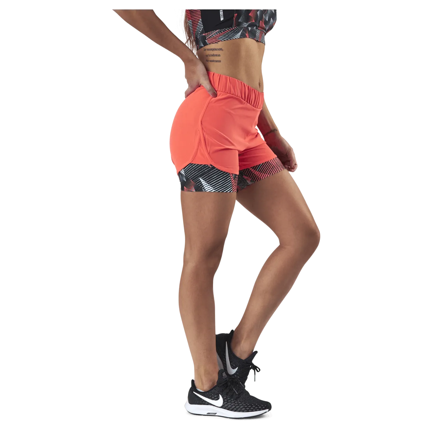 Judie Aop Loose Training Shorts Red