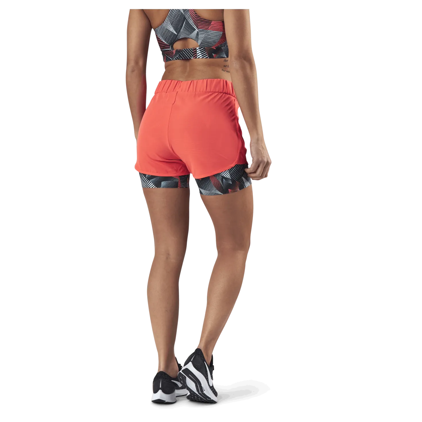 Judie Aop Loose Training Shorts Red