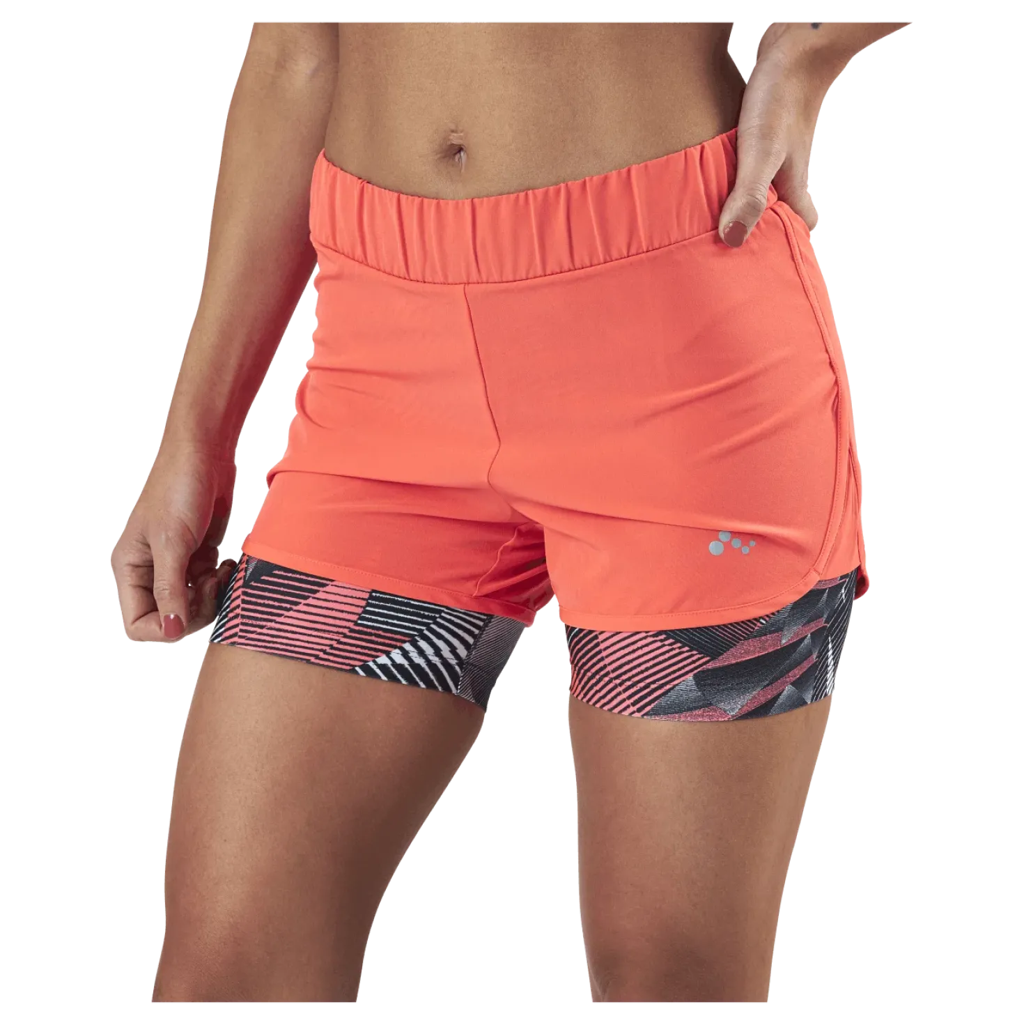 Judie Aop Loose Training Shorts Red