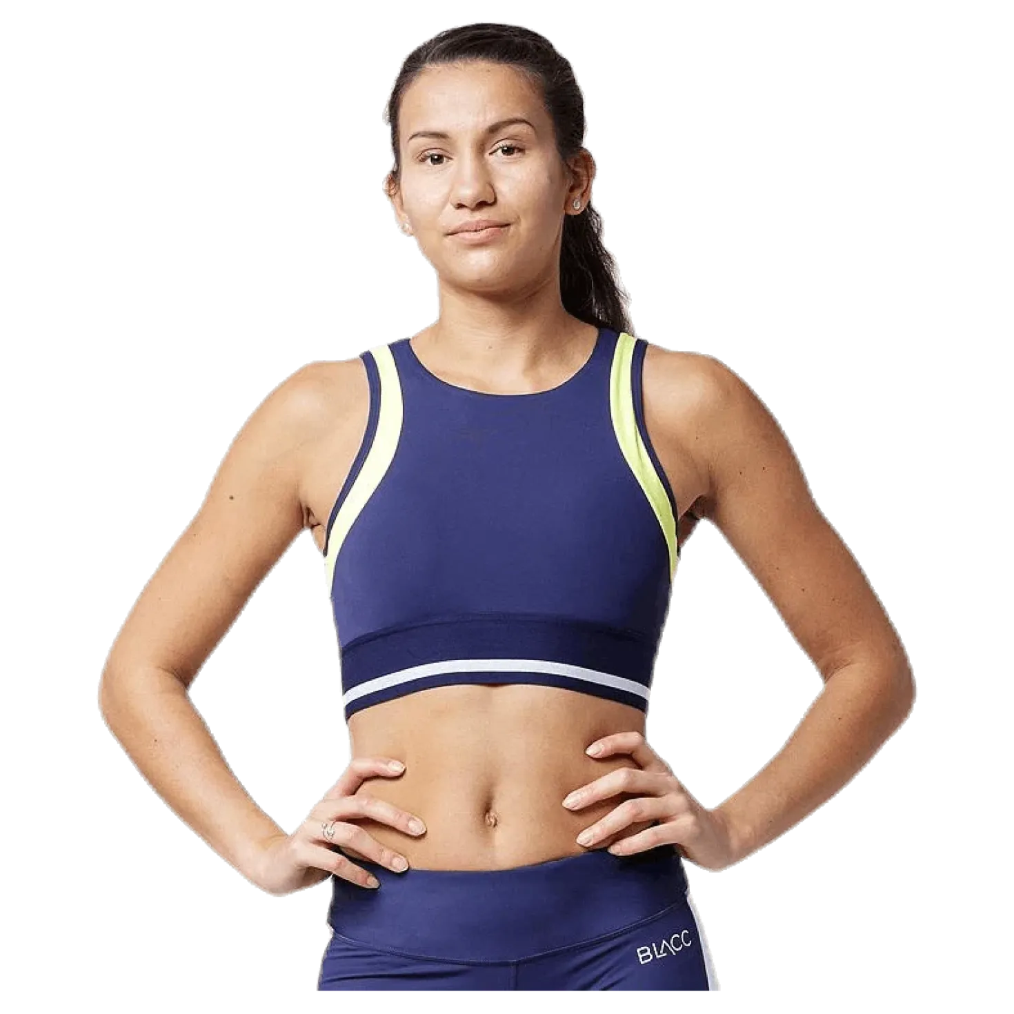 Jump Sports Bra Blue/White/Yellow