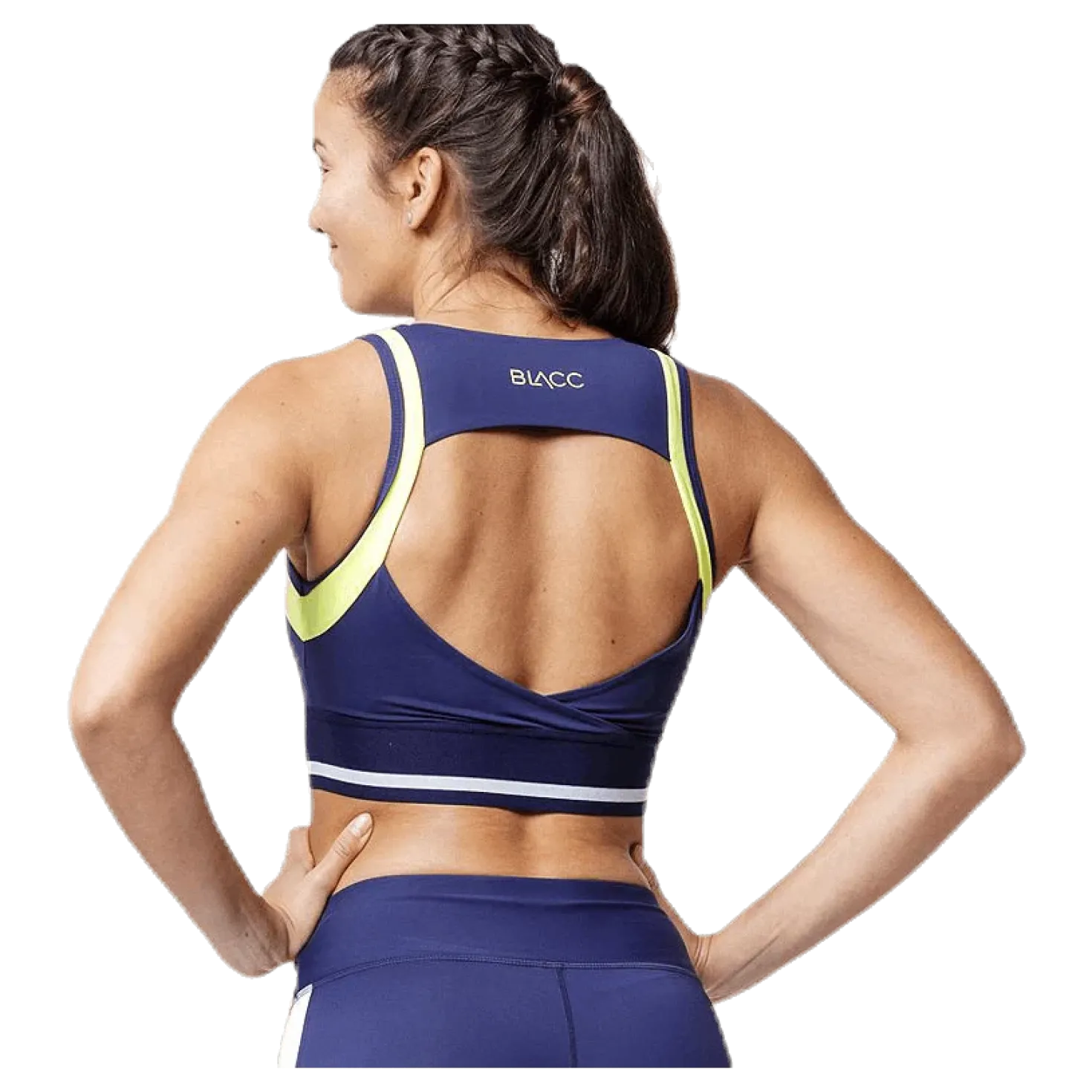 Jump Sports Bra Blue/White/Yellow
