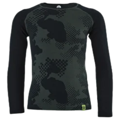 Junior Freeride Merino Wool Crew Green