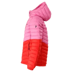 Junior Frost Blocked Down Hood Pink/Red
