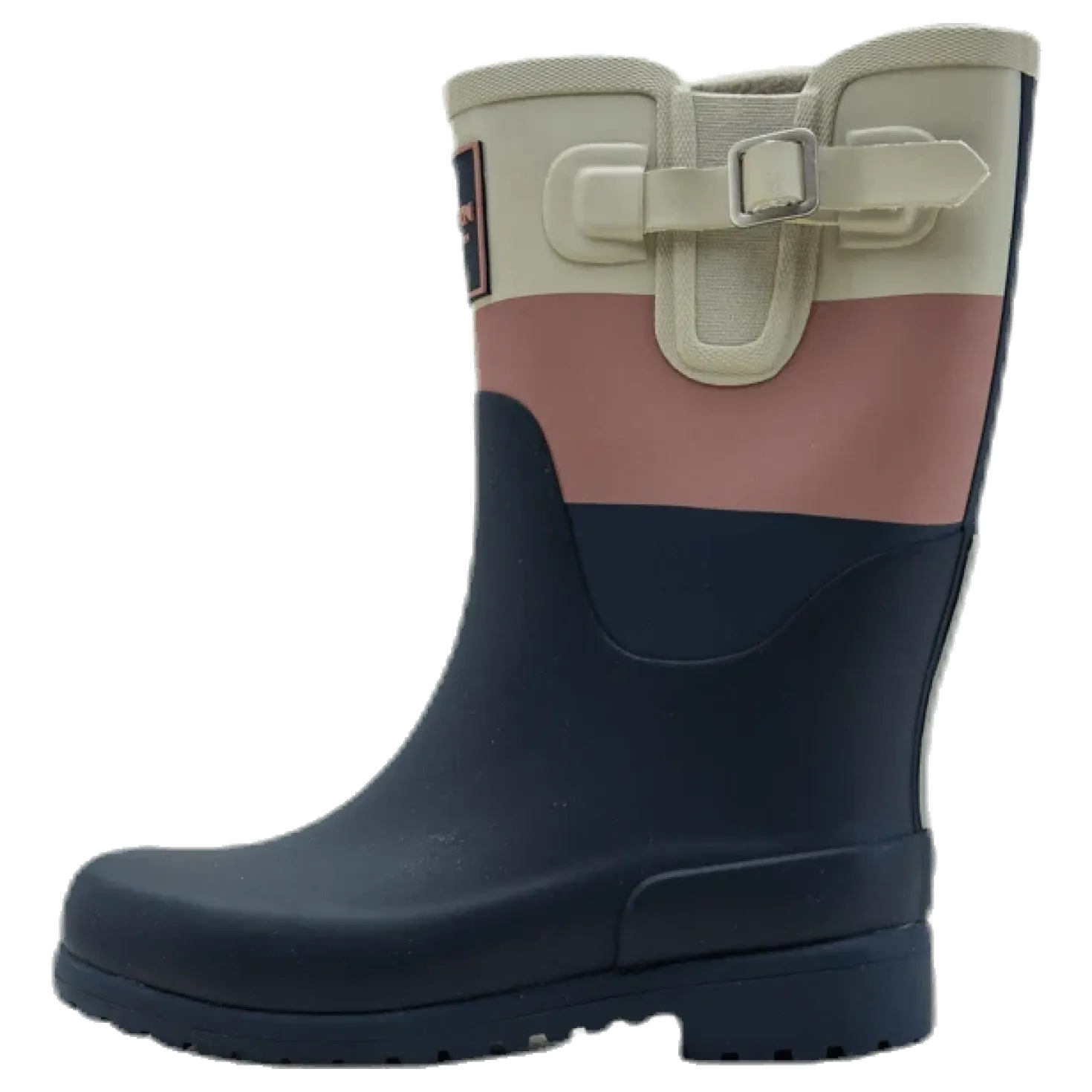 Junior June Rubber Boot Blue/Pink/Grey