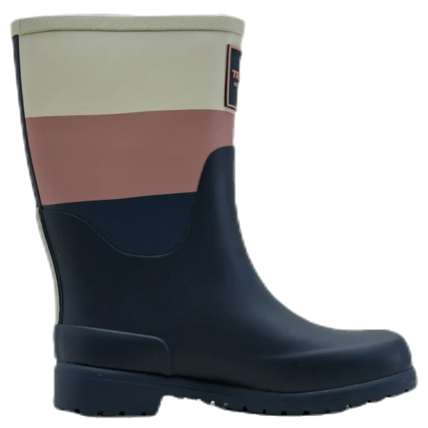 Junior June Rubber Boot Blue/Pink/Grey