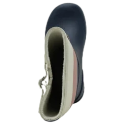 Junior June Rubber Boot Blue/Pink/Grey