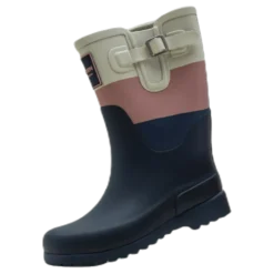 Junior June Rubber Boot Blue/Pink/Grey