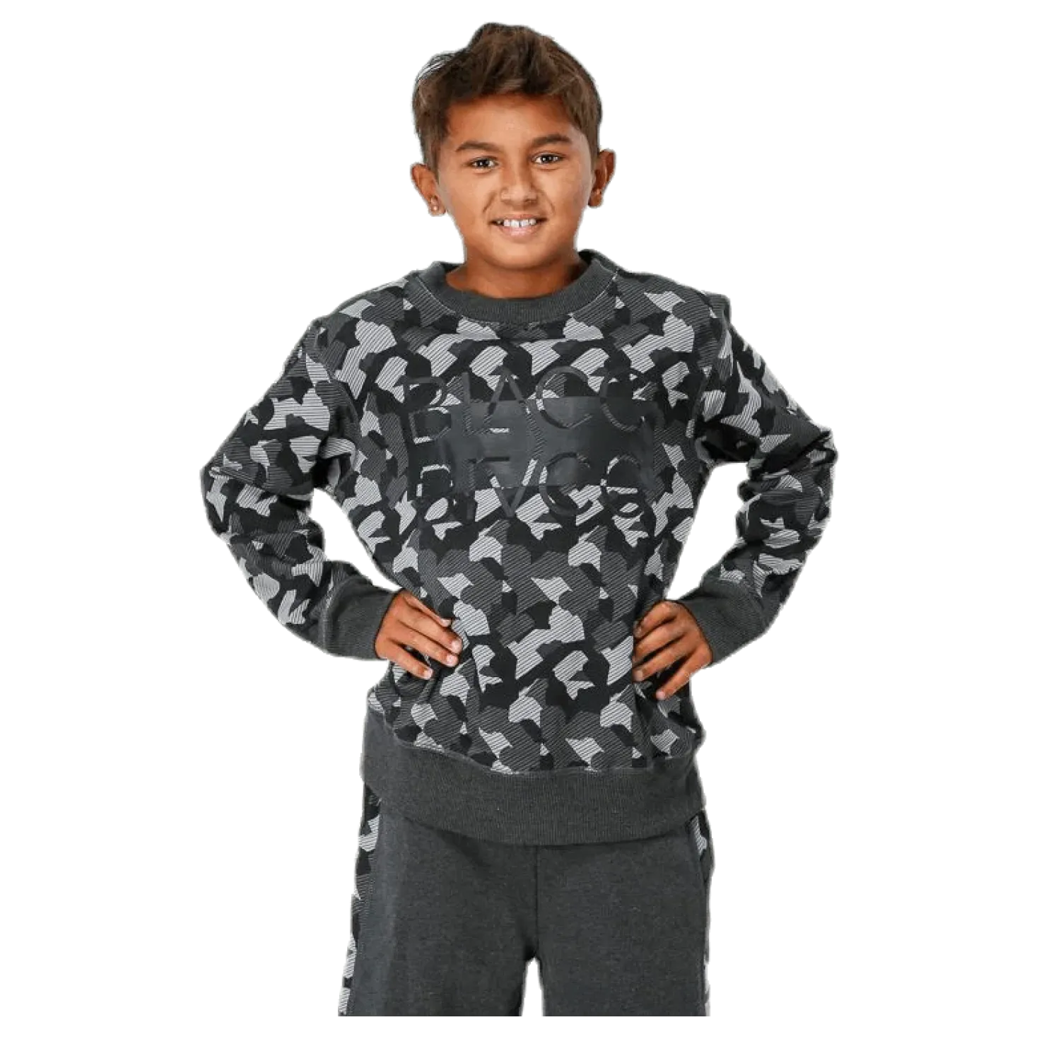 Junior Trevor Crewneck Patterned/Grey