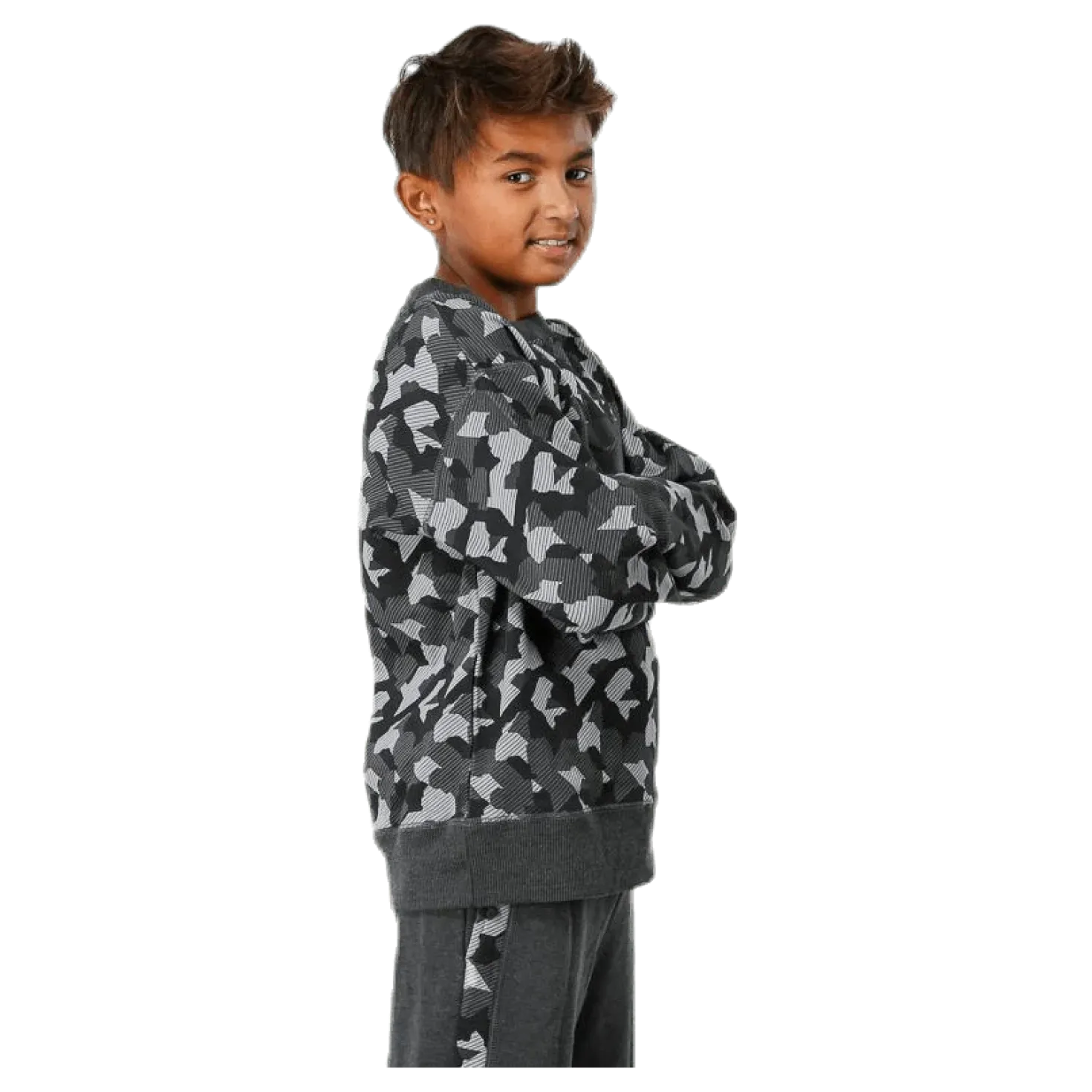 Junior Trevor Crewneck Patterned/Grey