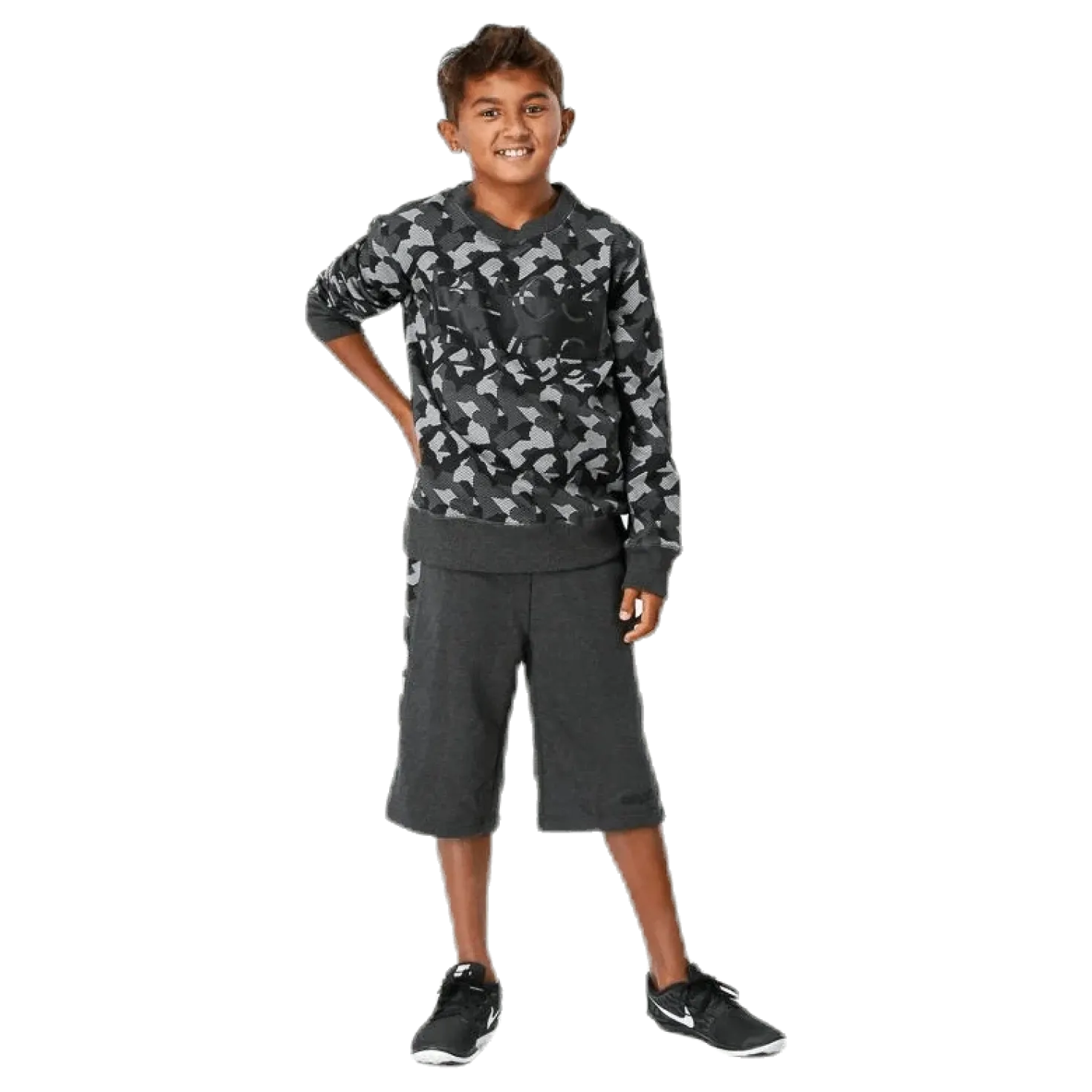 Junior Trevor Crewneck Patterned/Grey