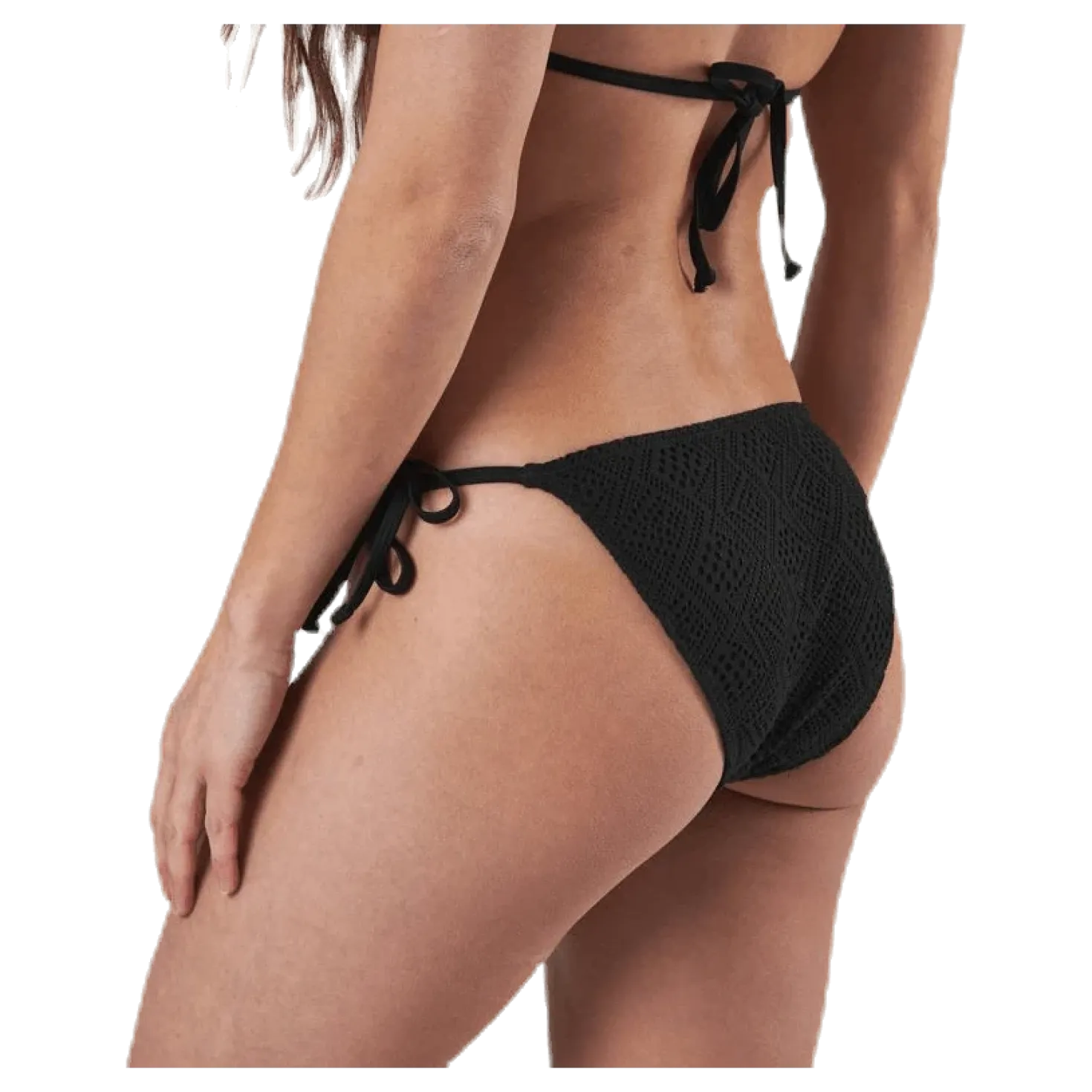 Kalani Crochet Tie Tanga Black