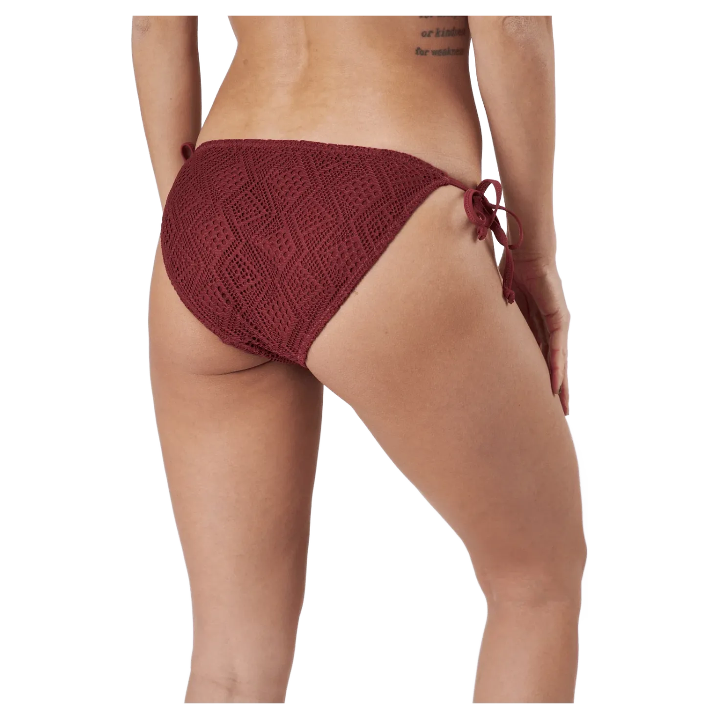 Kalani Crochet Tie Tanga Red