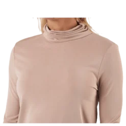 Kamala Ls Rollneck Top Beige