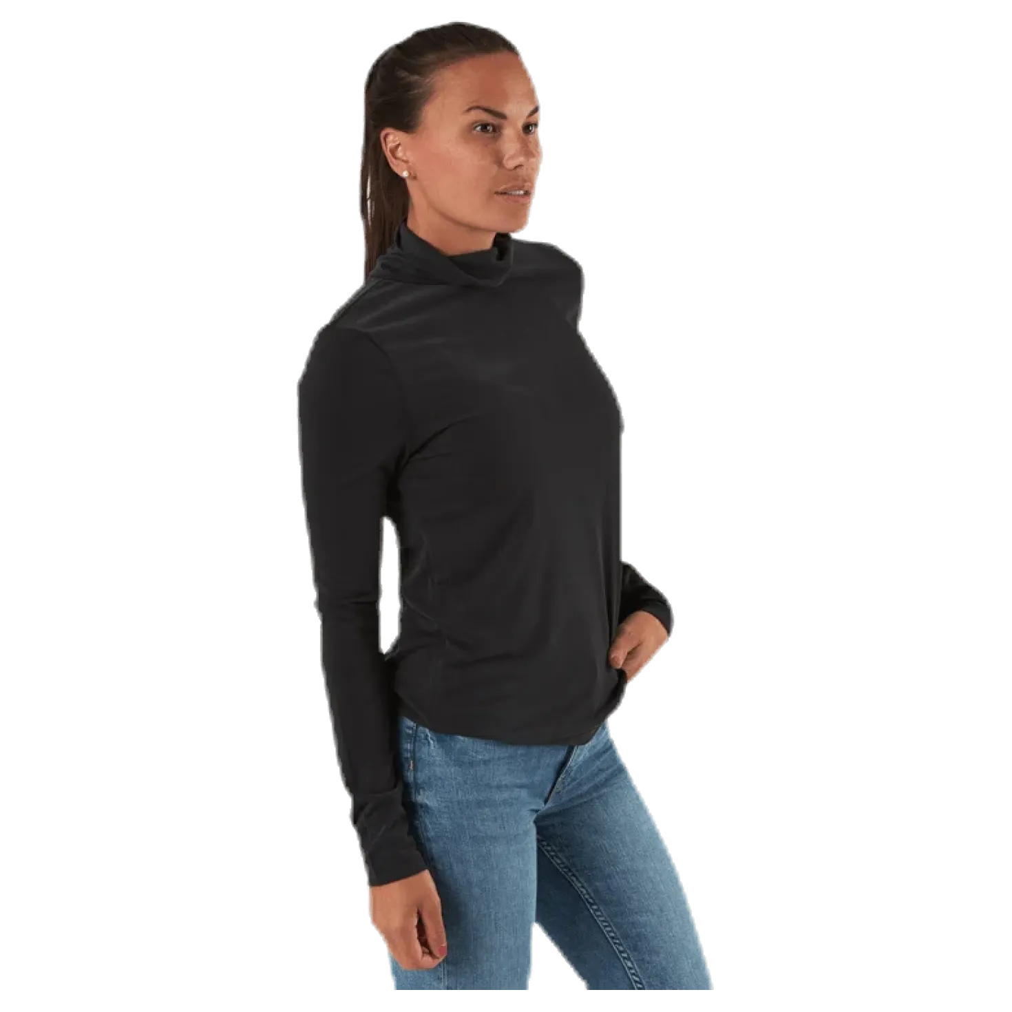 Kamala Ls Rollneck Top Black