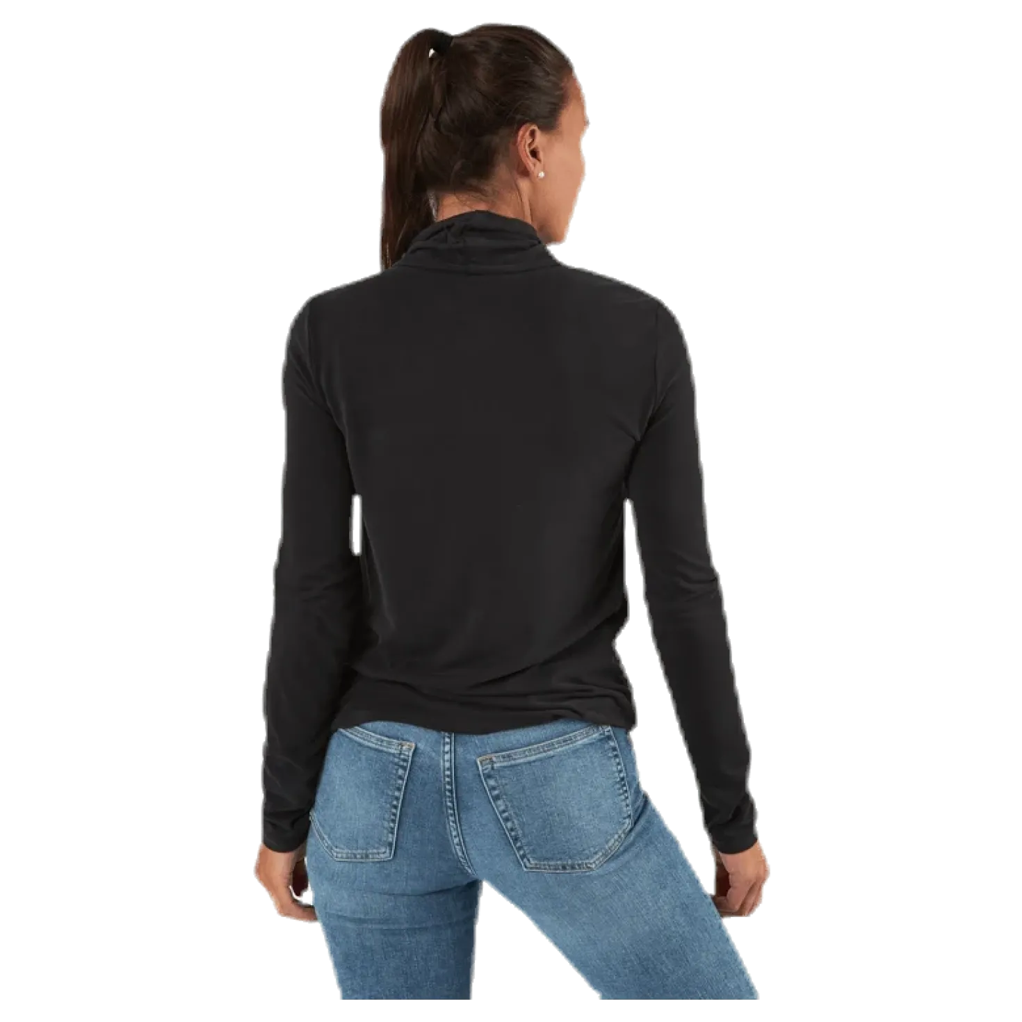 Kamala Ls Rollneck Top Black