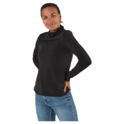 Kamala Ls Rollneck Top Black