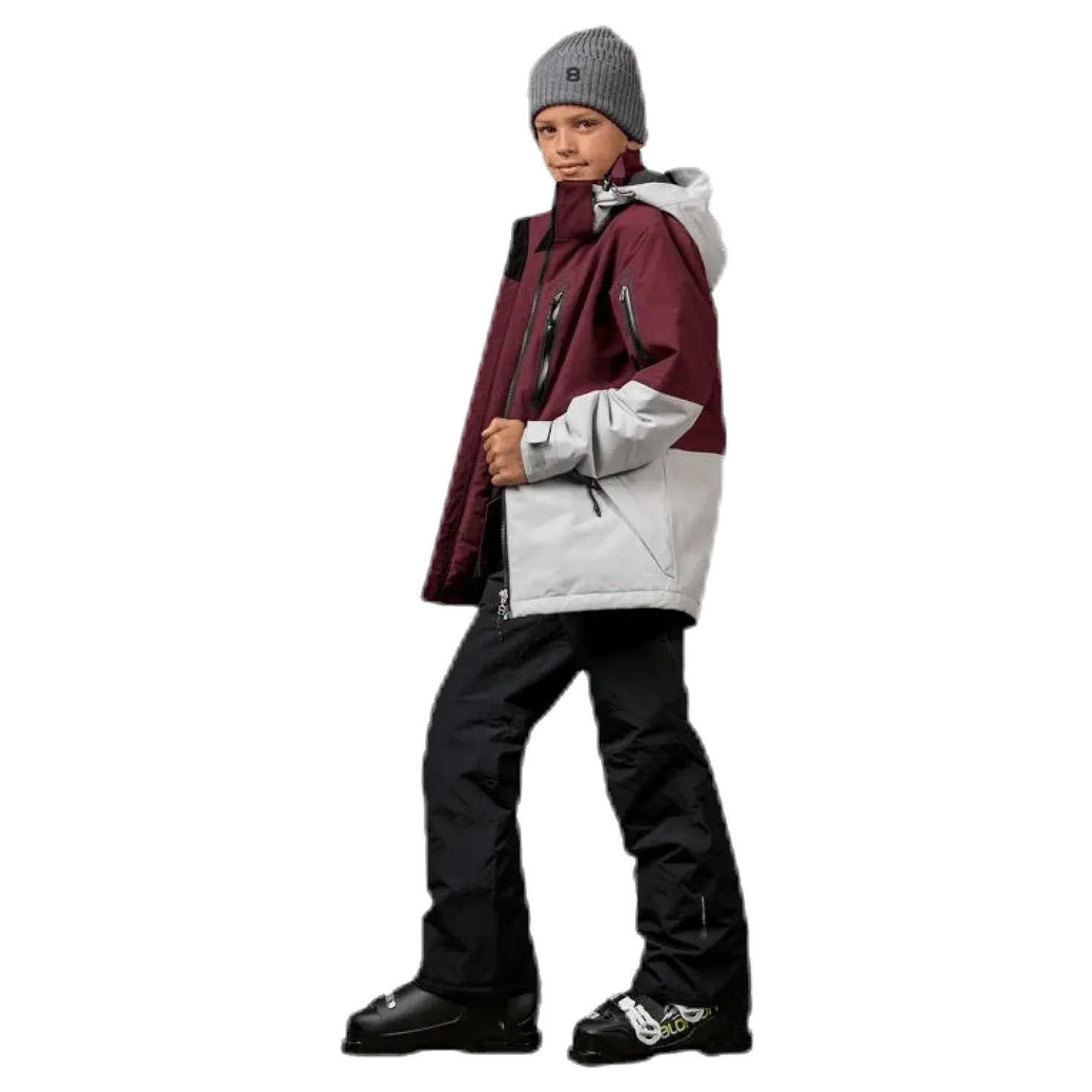 Kaman Junior Jacket Grey/Red