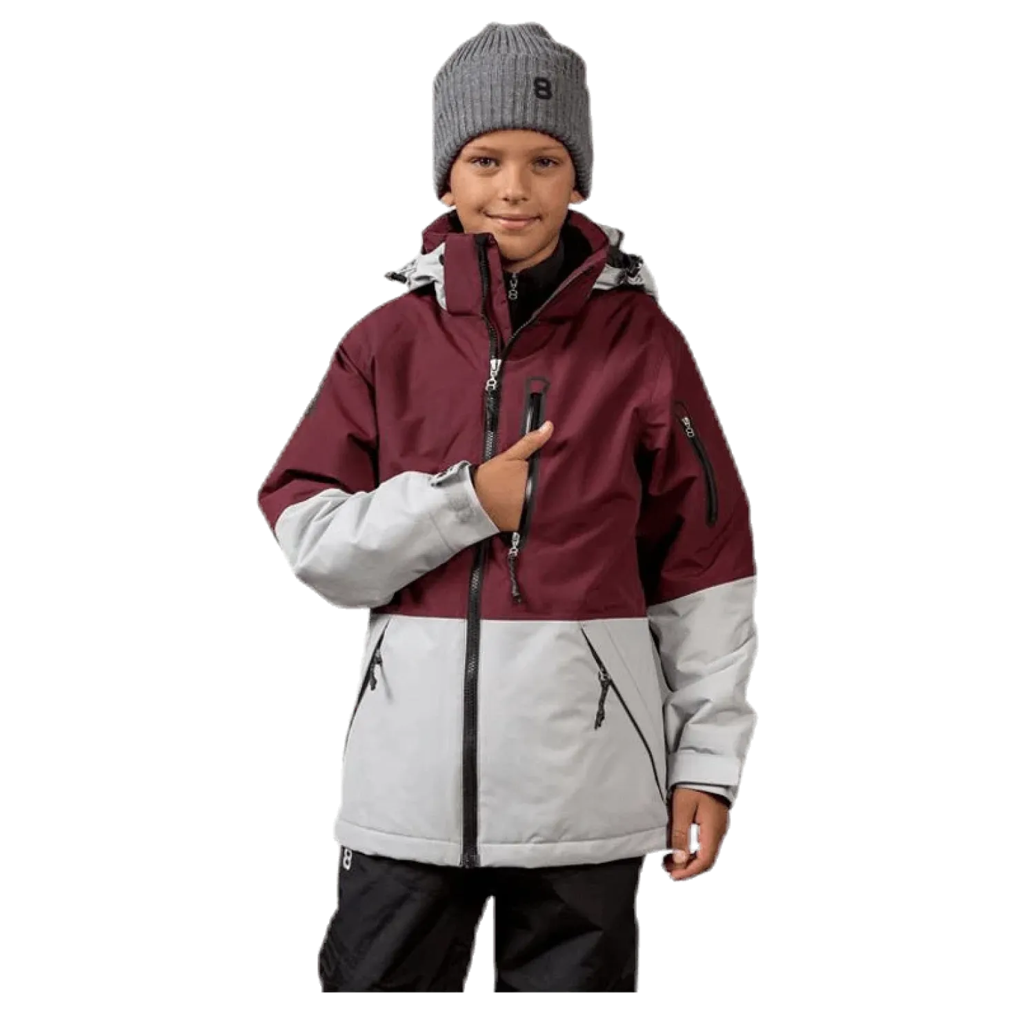 Kaman Junior Jacket Grey/Red