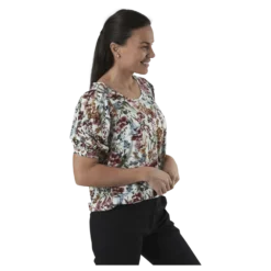 Karma Life 2/4 Aop Top Wvn White
