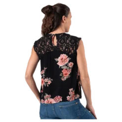 Karmen S/L Top Aop Wvn Black