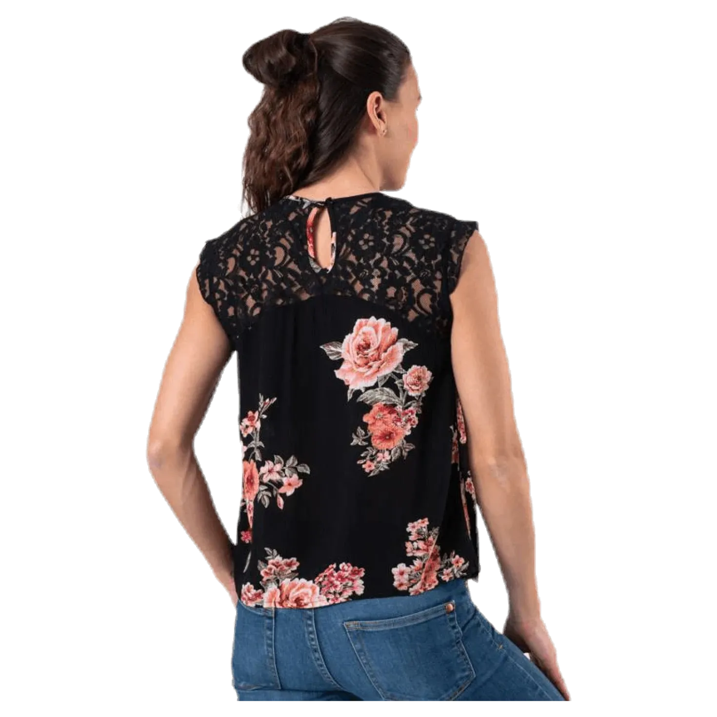 Karmen S/L Top Aop Wvn Black