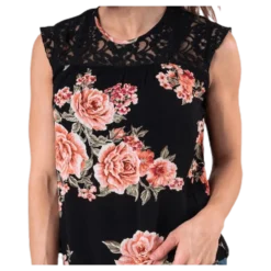 Karmen S/L Top Aop Wvn Black