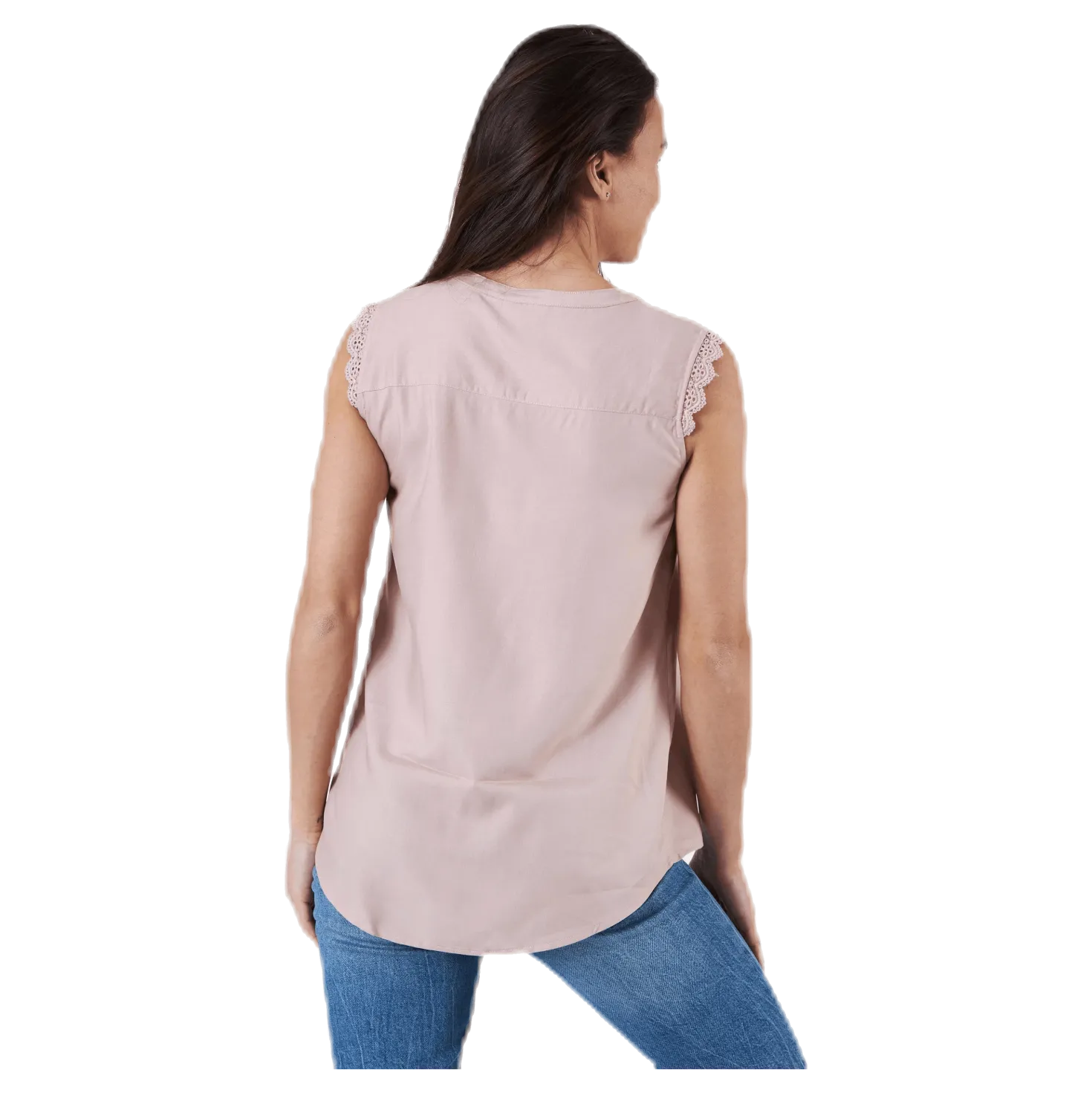 Kimmi S/L Top Wvn Pink