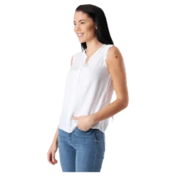 Kimmi S/L Top Wvn White