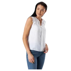 Kimmi S/L Top Wvn White