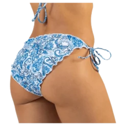 Kimo Ruffle Tie Tanga Blue