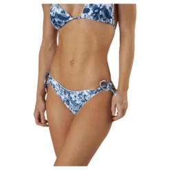 Kimo Ruffle Tie Tanga Blue/White