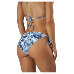 Kimo Ruffle Tie Tanga Blue/White