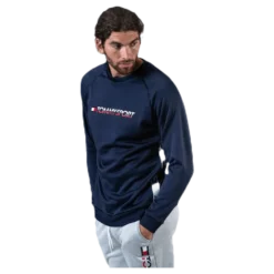 Knit Crew Sweat Logo Tape Blue