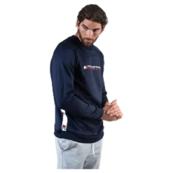 Knit Crew Sweat Logo Tape Blue