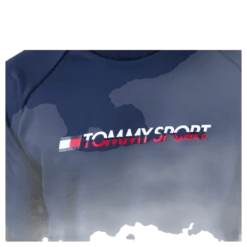 Knit Crew Sweat Logo Tape Blue