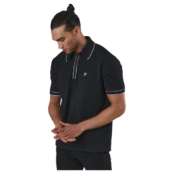 Knitted Branded Polo Black