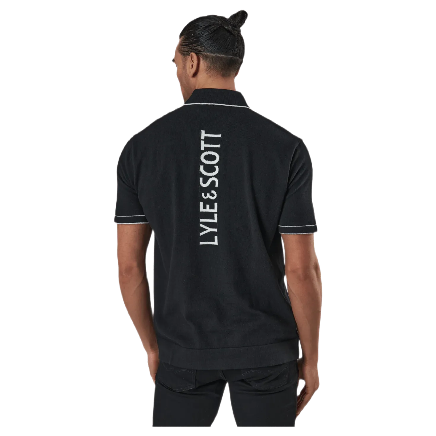 Knitted Branded Polo Black