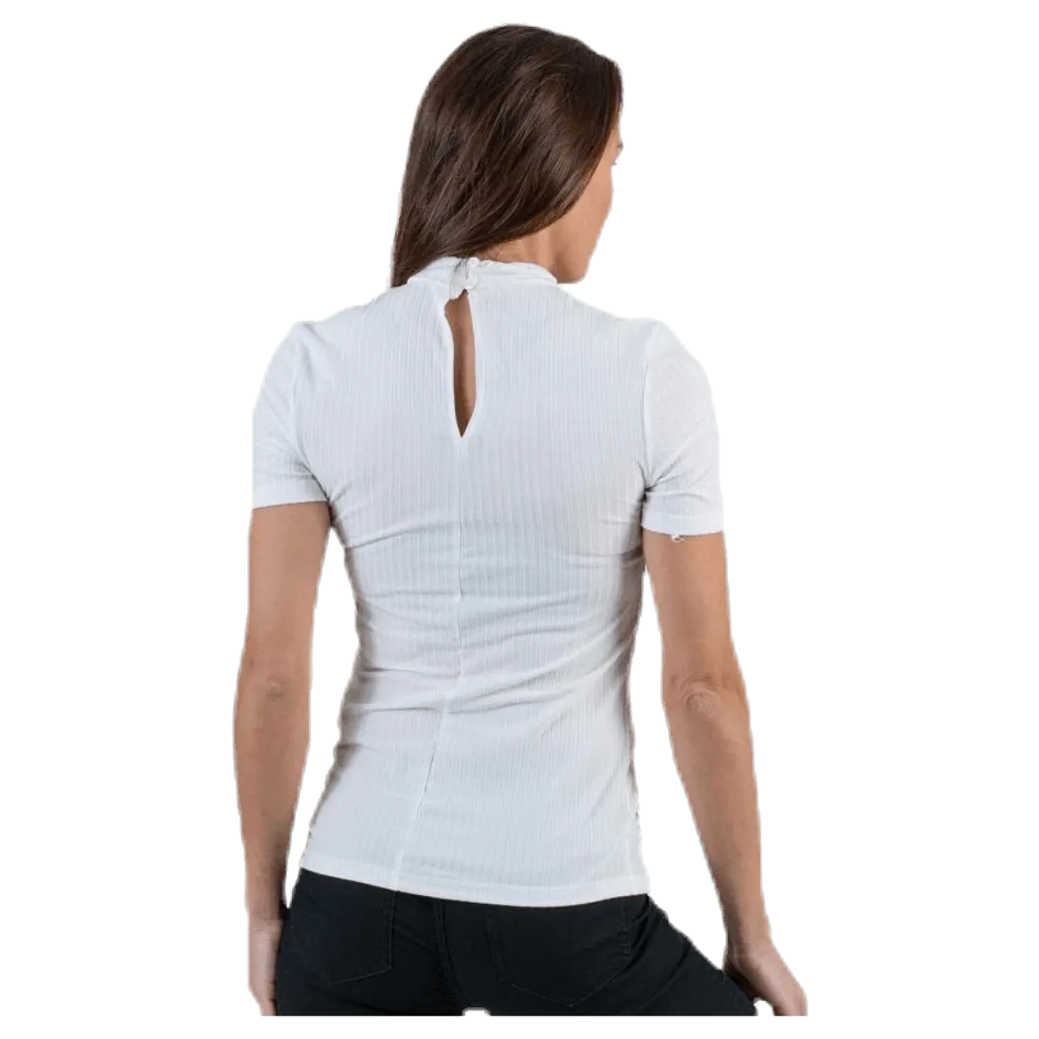 Kylie Ss T-Neck Top White