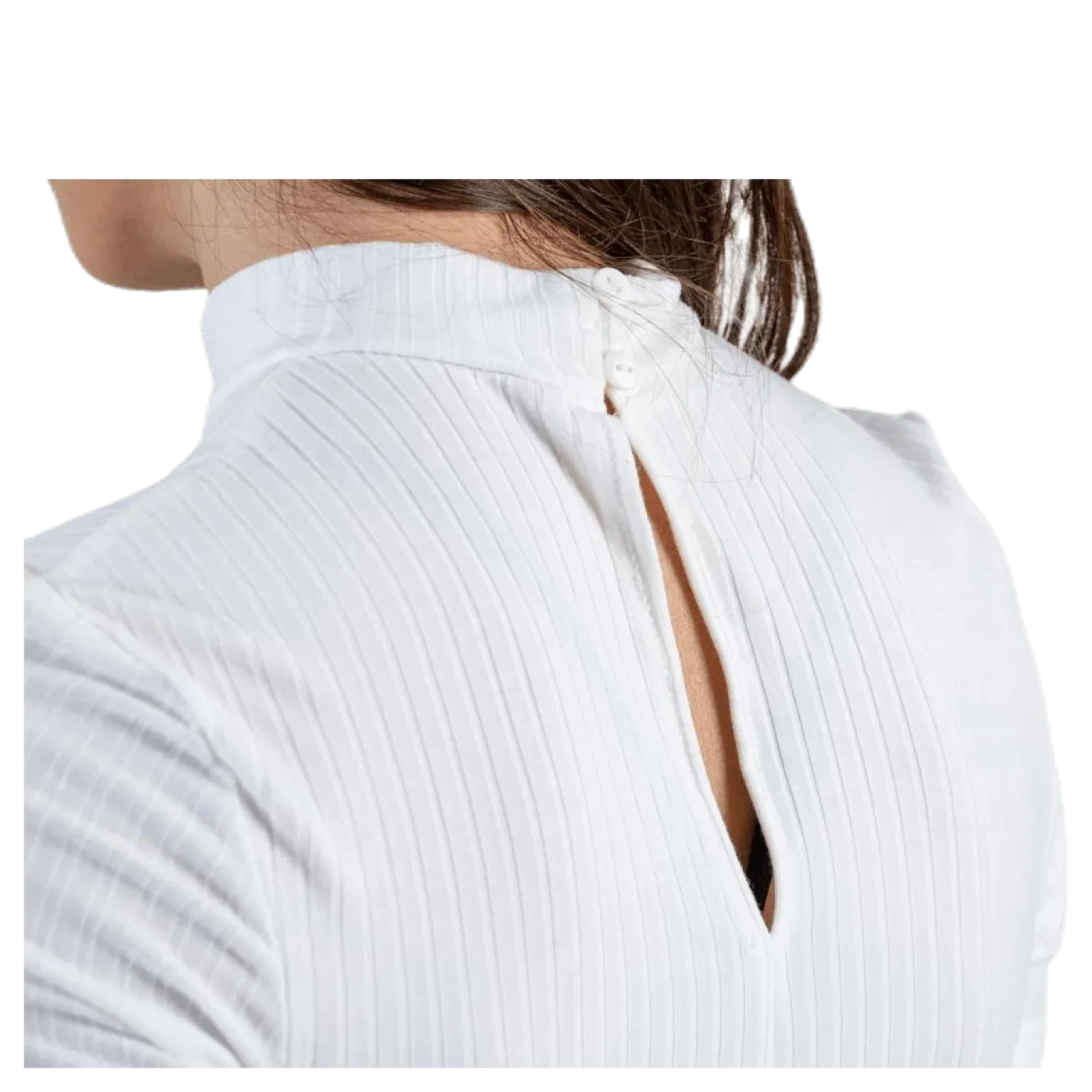 Kylie Ss T-Neck Top White