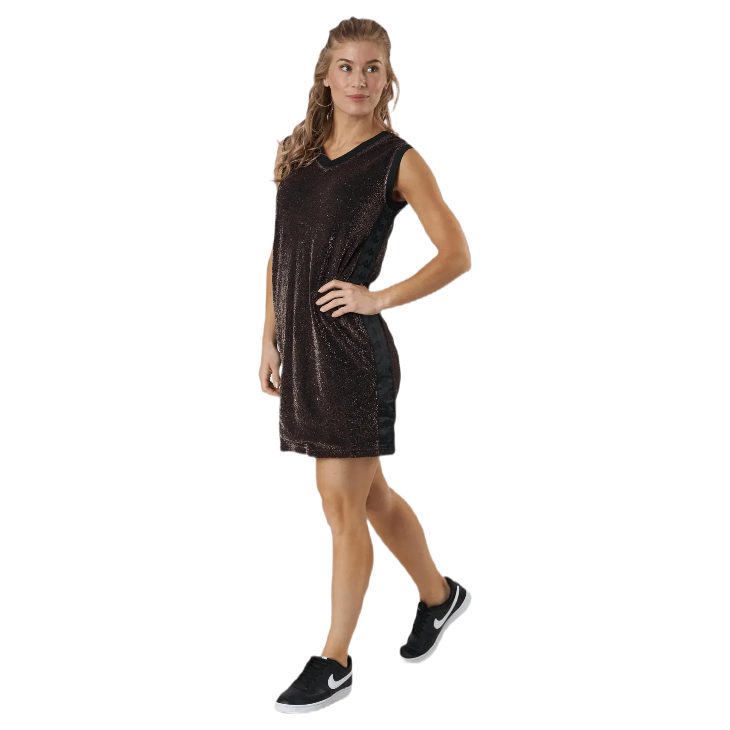 Lady Dress, Auth Sparkle Exar Brown/Black