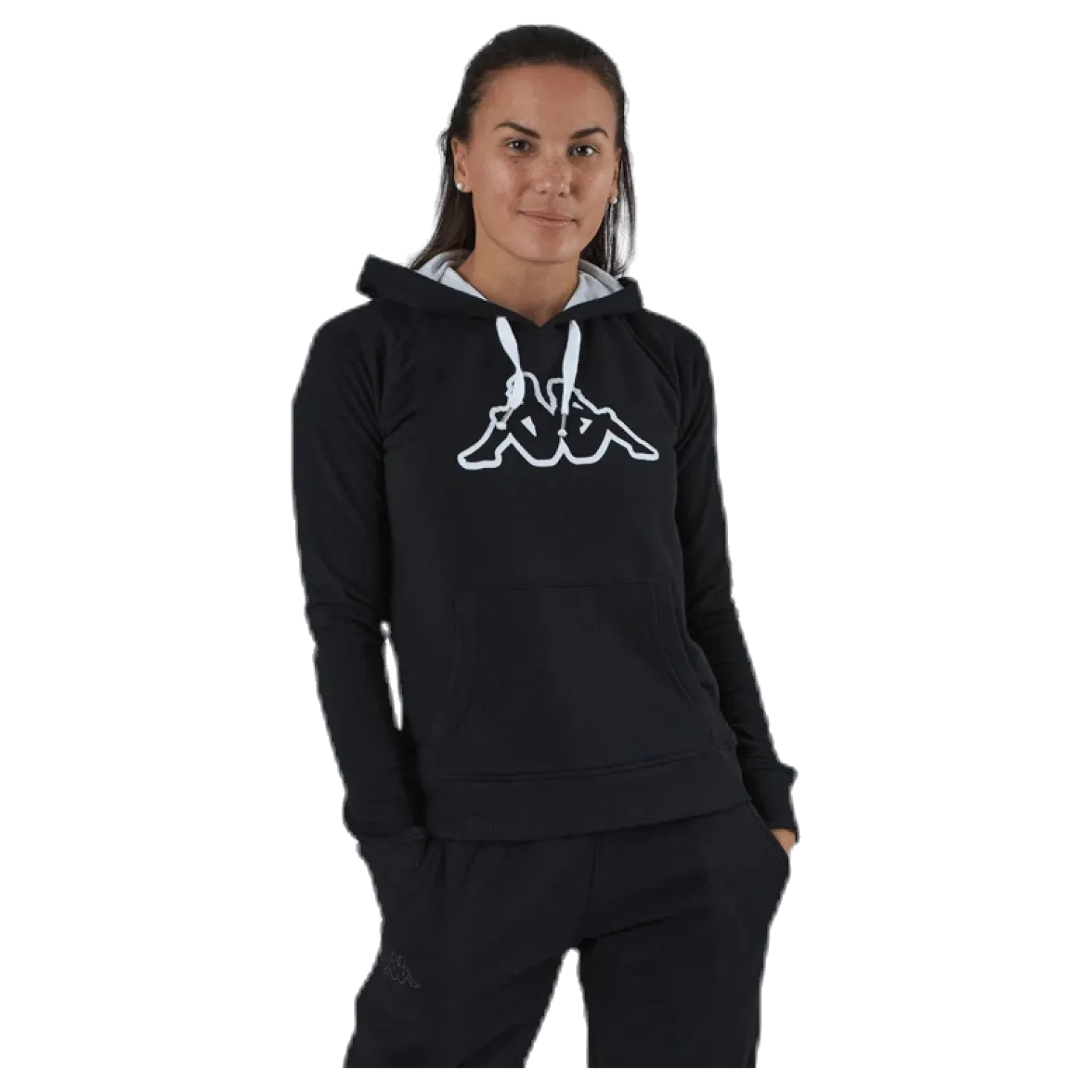 Lady Sweat Hood, Logo Zeleril White/Black