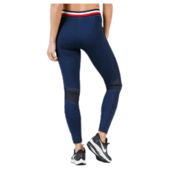 Legging With Mesh Full Length Blue