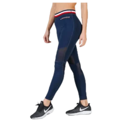 Legging With Mesh Full Length Blue